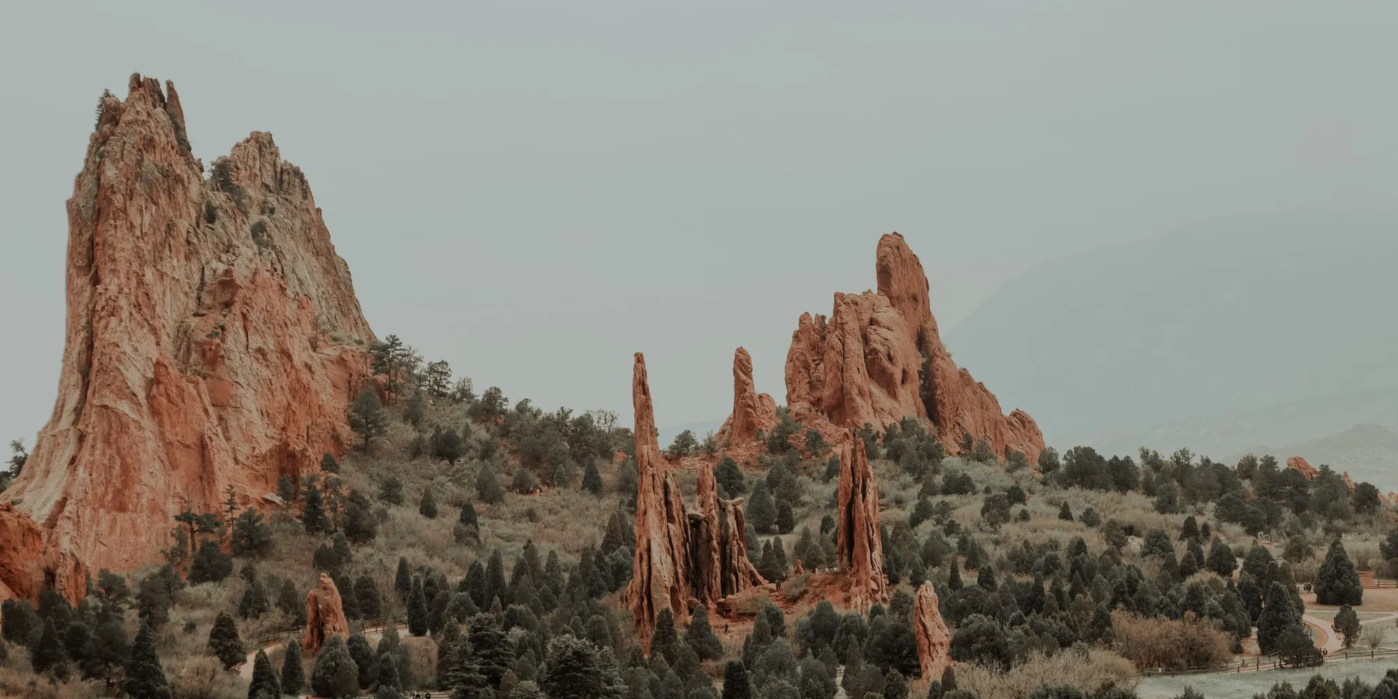 Red rock formations at Garden of the Gods, Colorado Springs