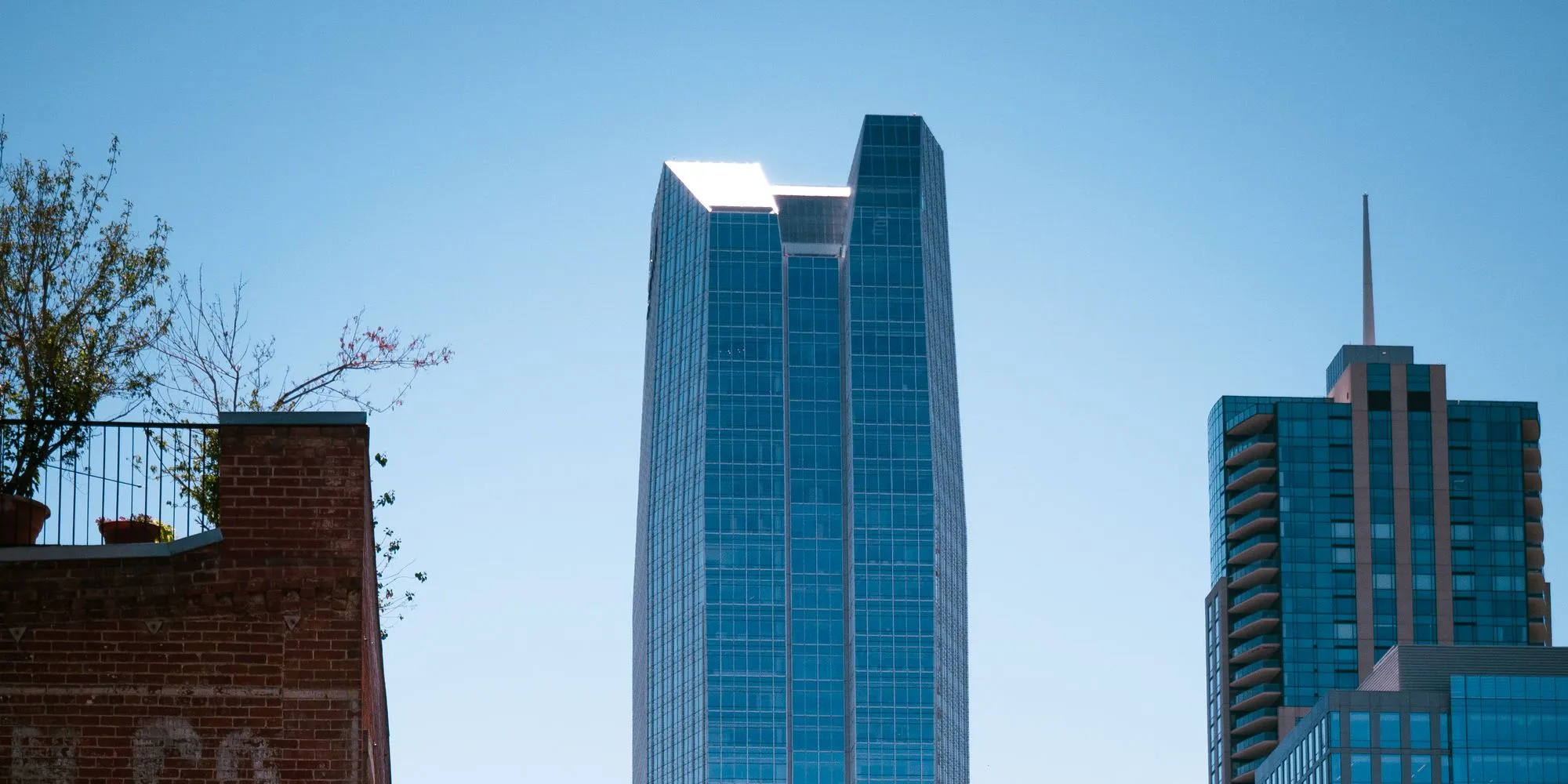 The Devon Tower above downtown Oklahoma City