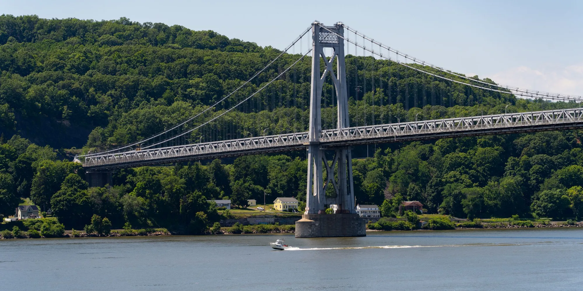 The Mid-Hudson Bridge over the Hudson River at Poughkeepsie