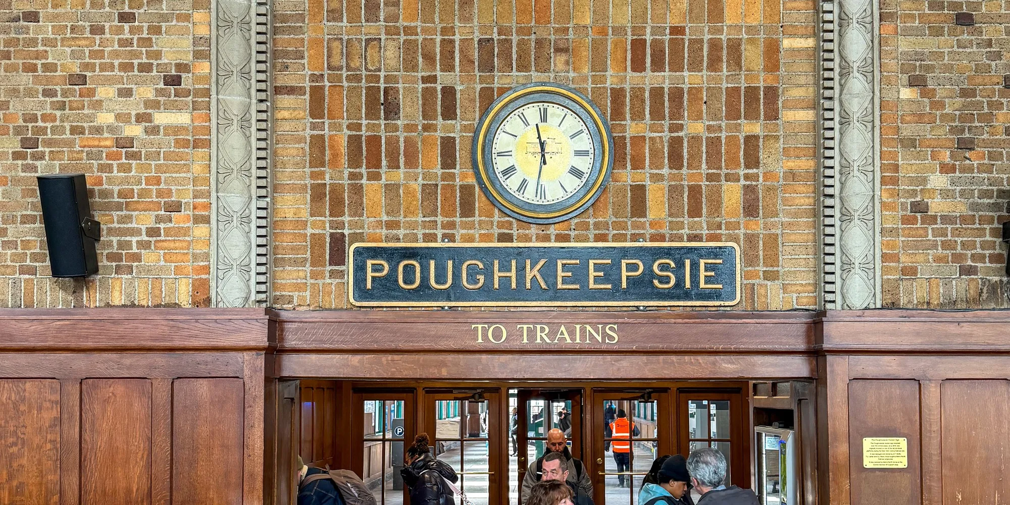 The entrance to Poughkeepsie train station