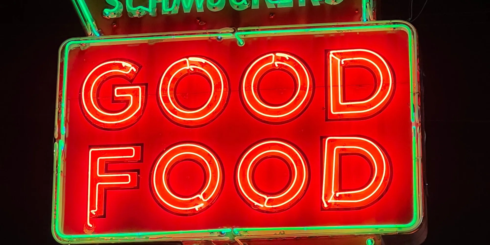 The neon sign at Schmucker's diner in Toledo