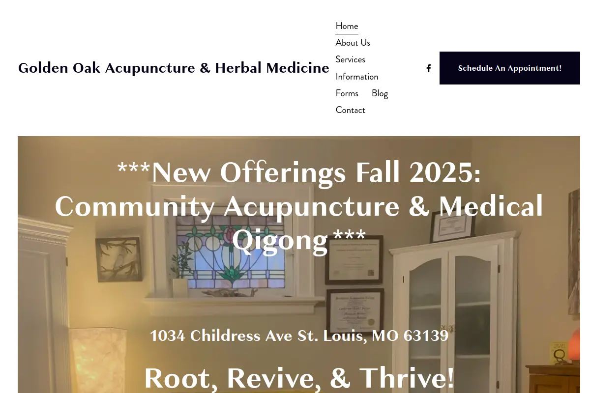 Golden Oak Acupuncture & Herbal Medicine website