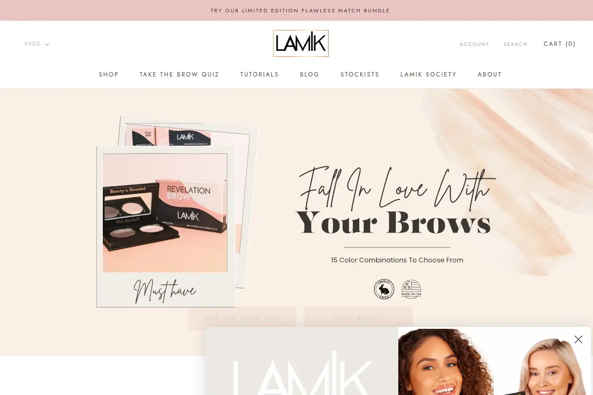 LAMIK Beauty website