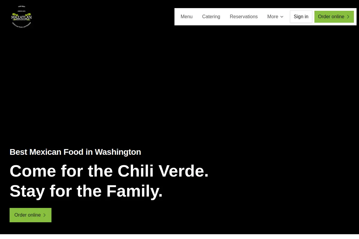 Mazatlan Mexican Restaurant website