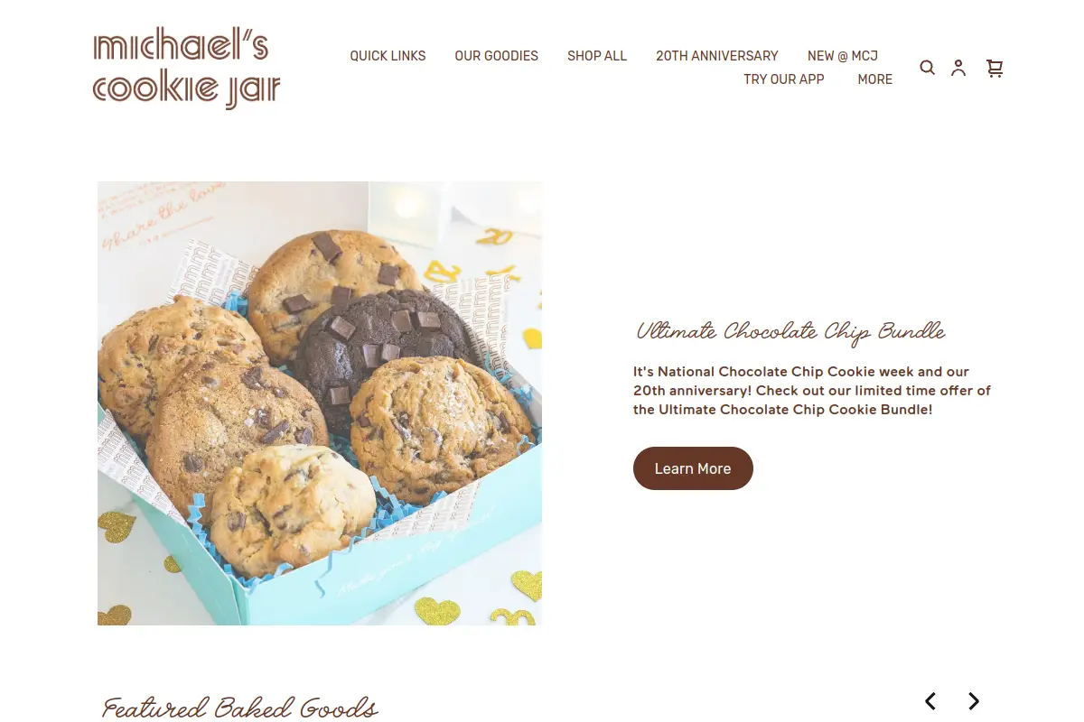 Michael's Cookie Jar website