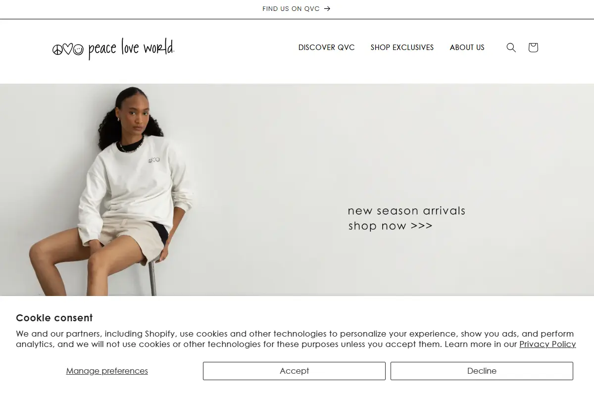 Peace Love World website
