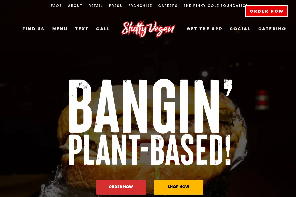 Slutty Vegan website