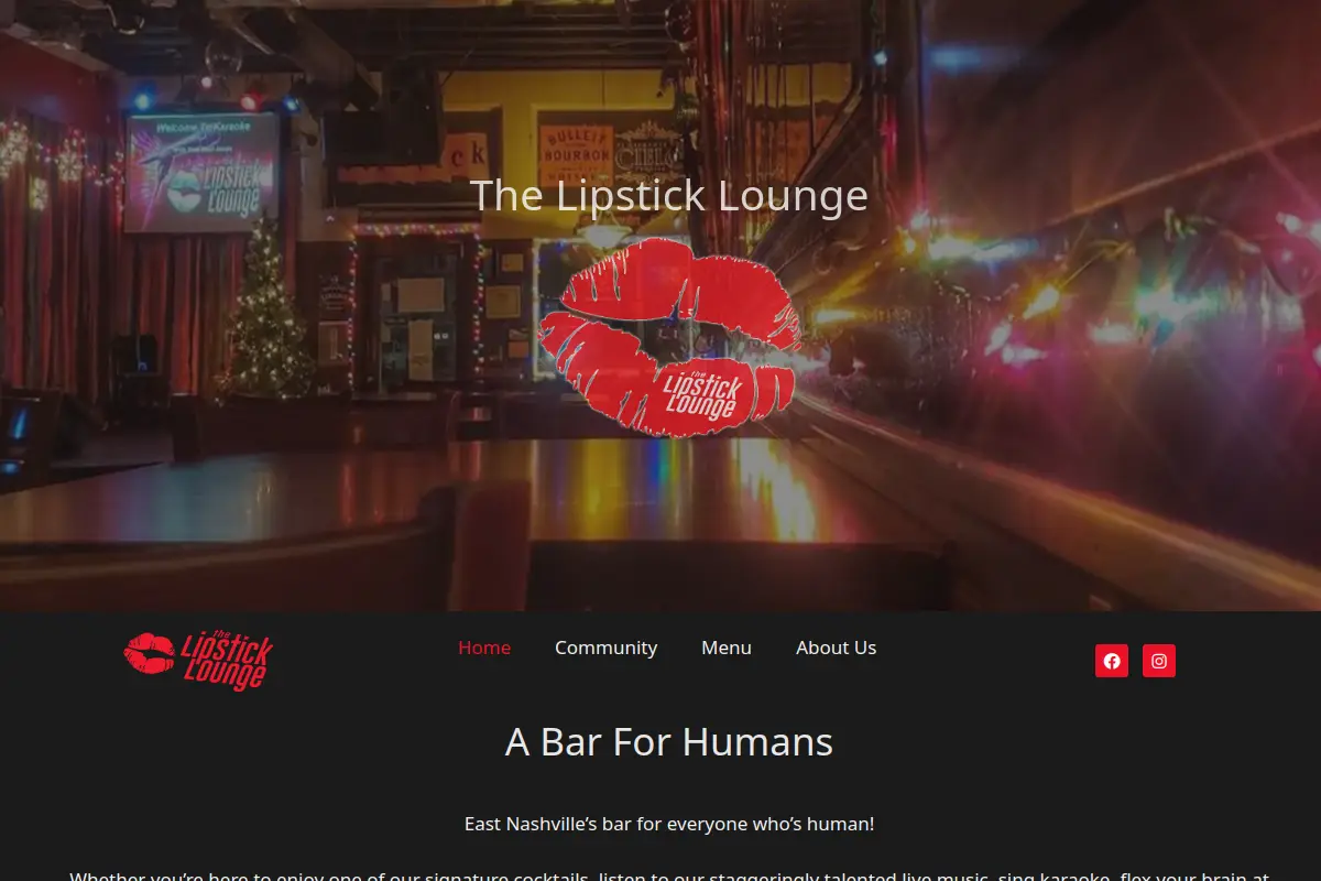 The Lipstick Lounge website