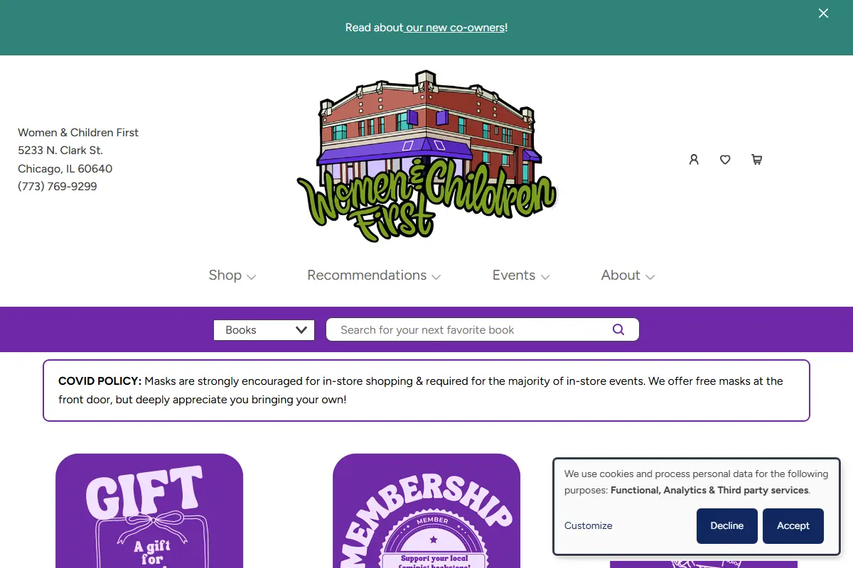 Women & Children First website
